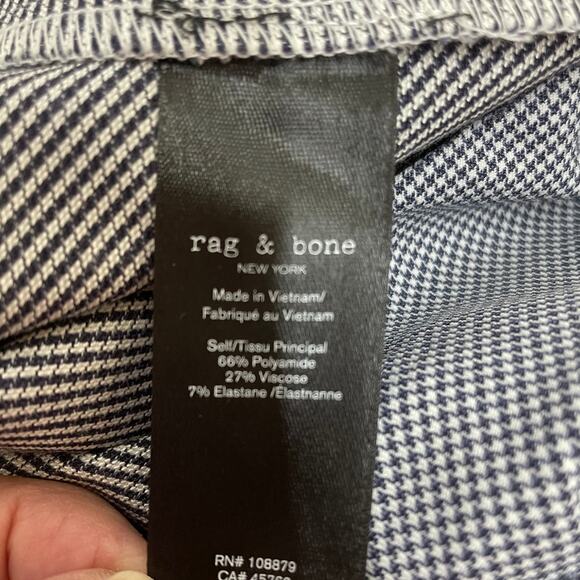 Rag & Bone Simone Herringbone Slim Crop Pants Black & White Women's Size 16 NWOT - Picture 5 of 9